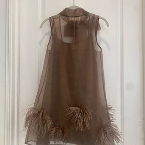 STAUD ALBEE MINI DRESS TRUFFLE